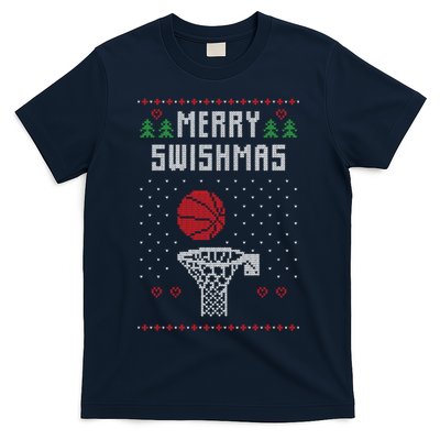 merry swishmas Basketball Ugly Christmas Sweaters T-Shirt