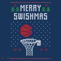 merry swishmas Basketball Ugly Christmas Sweaters Sustainable Beanie