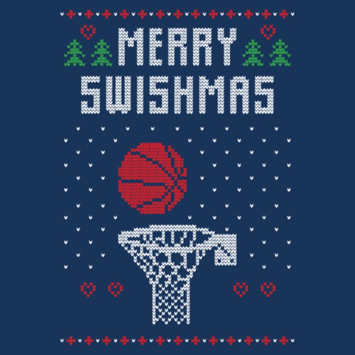 merry swishmas Basketball Ugly Christmas Sweaters Mesh Reversible Basketball Jersey Tank