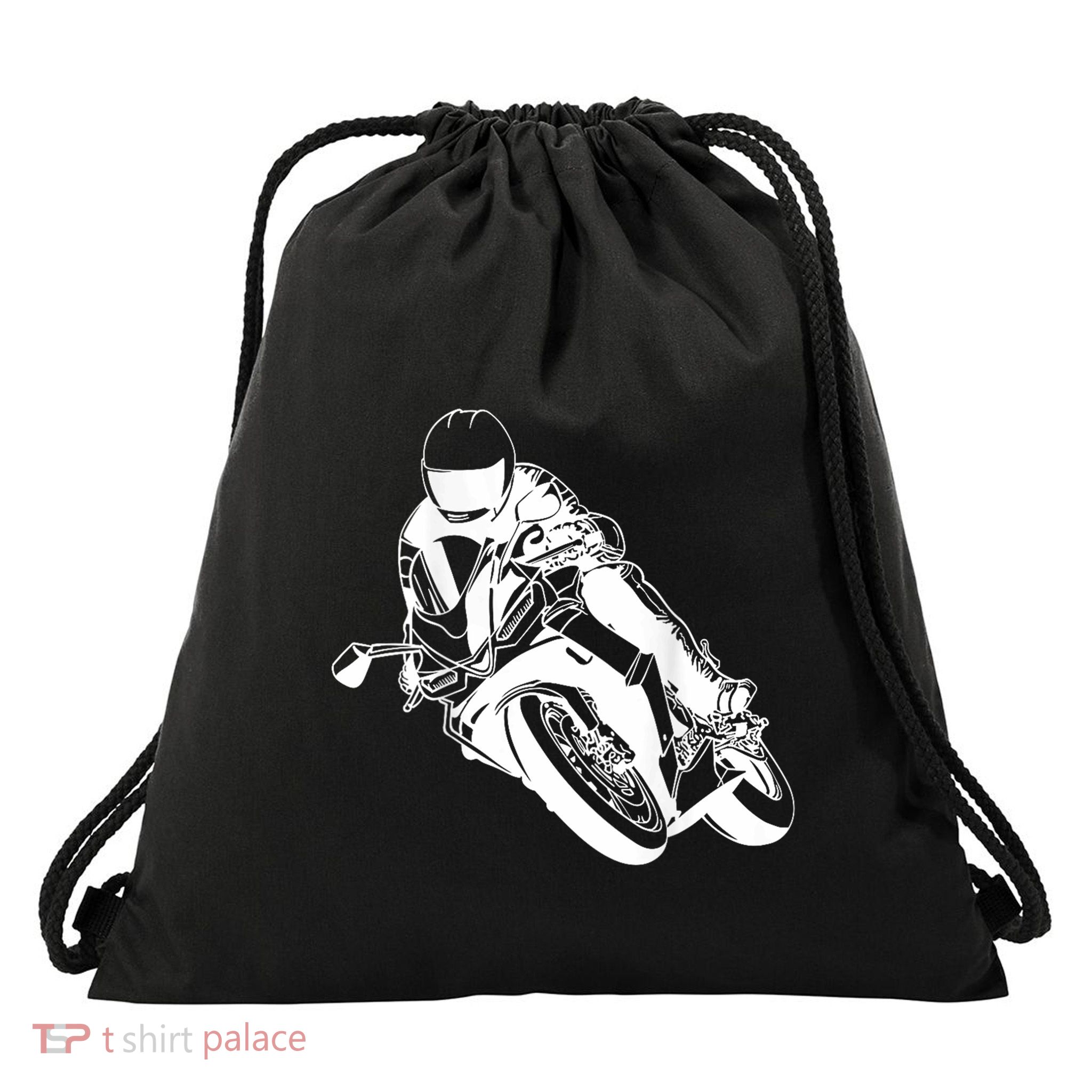 Motorcycle Shift Biker Motorcyclist Drawstring Bag