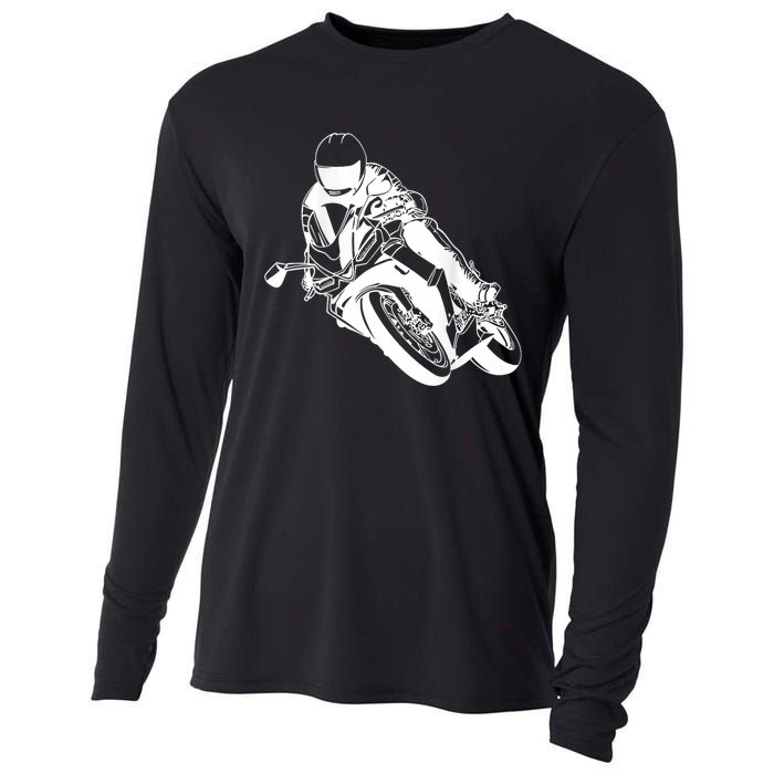 Motorcycle Shift Biker Motorcyclist Cooling Performance Long Sleeve Crew