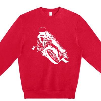 Motorcycle Shift Biker Motorcyclist Premium Crewneck Sweatshirt