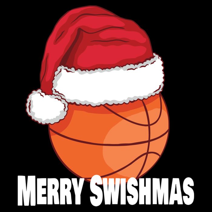 Merry Swishmas Basketball Christmas Sports Lover Santa Hat Gift Backpack