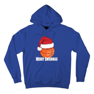 Merry Swishmas Basketball Christmas Sports Lover Santa Hat Gift Hoodie