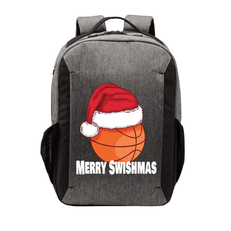 Merry Swishmas Basketball Christmas Sports Lover Santa Hat Gift Vector Backpack
