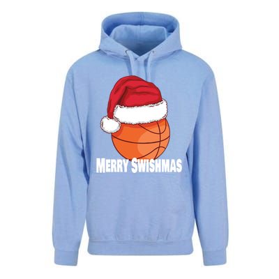 Merry Swishmas Basketball Christmas Sports Lover Santa Hat Gift Unisex Surf Hoodie