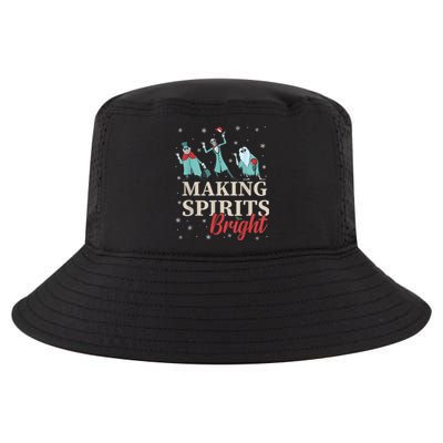 Making Spirits Bright Christmas Haunted Ghosts Cool Comfort Performance Bucket Hat