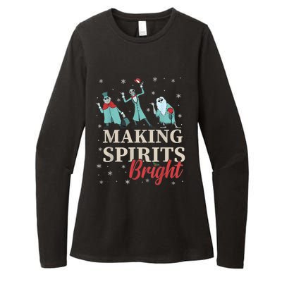 Making Spirits Bright Christmas Haunted Ghosts Womens CVC Long Sleeve Shirt