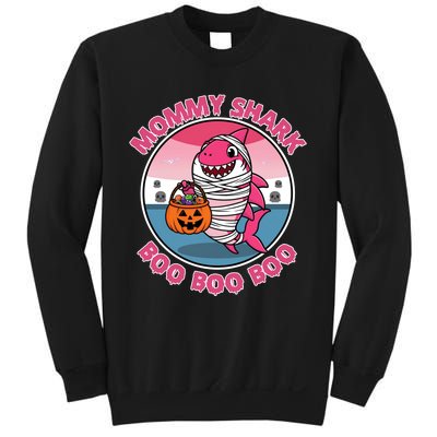 Mommy Shark Boo Boo Boo Funny Family Shark Halloween Sweatshirt