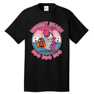 Mommy Shark Boo Boo Boo Funny Family Shark Halloween Tall T-Shirt