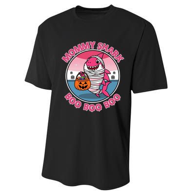 Mommy Shark Boo Boo Boo Funny Family Shark Halloween Performance Sprint T-Shirt