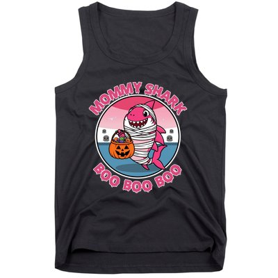 Mommy Shark Boo Boo Boo Funny Family Shark Halloween Tank Top