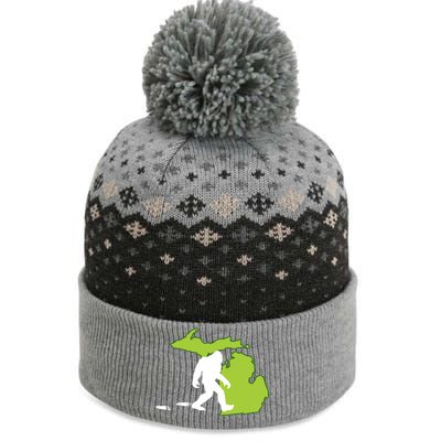 Michigan State Bigfoot Hunter Gift Great Gift The Baniff Cuffed Pom Beanie