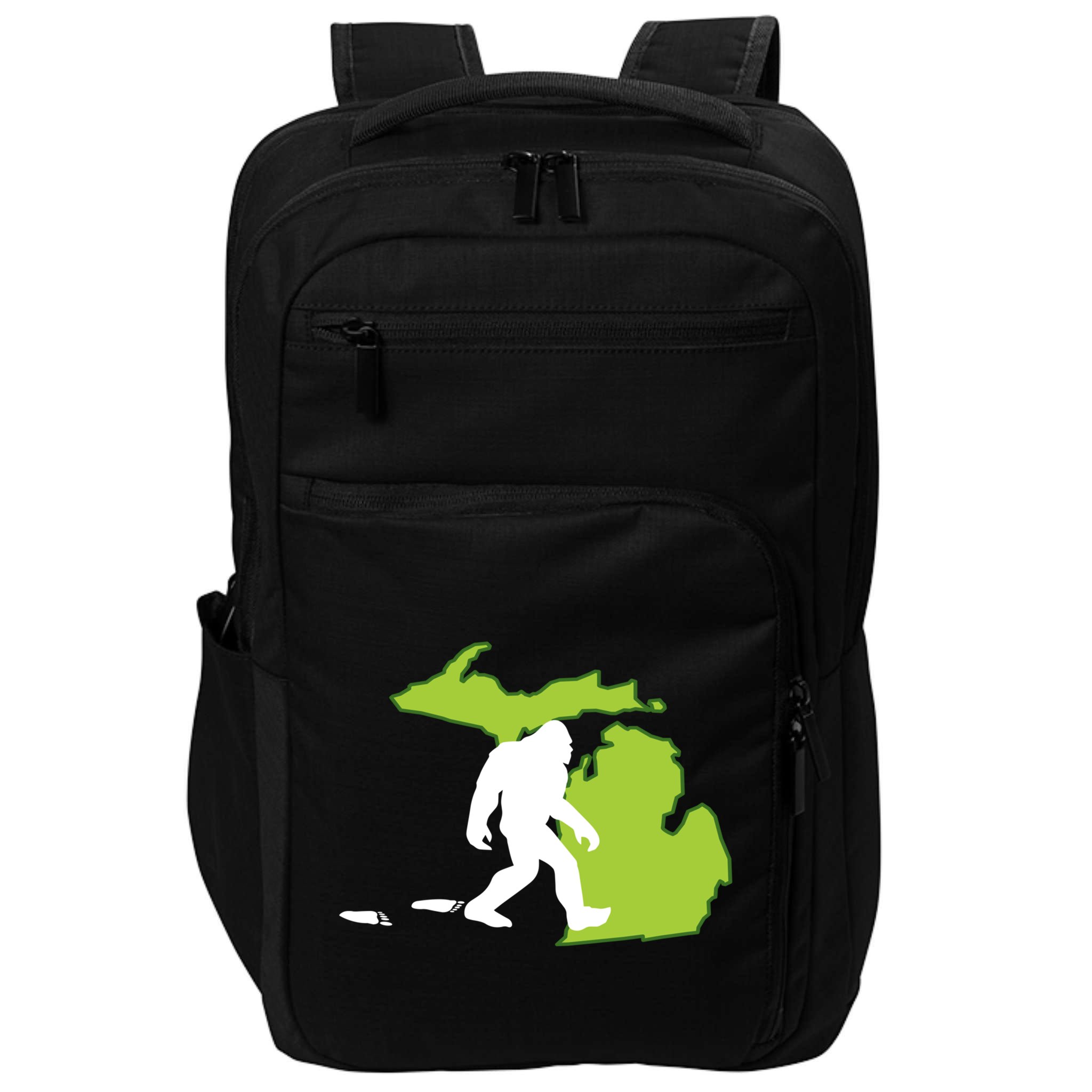 Michigan State Bigfoot Hunter Gift Great Gift Impact Tech Backpack