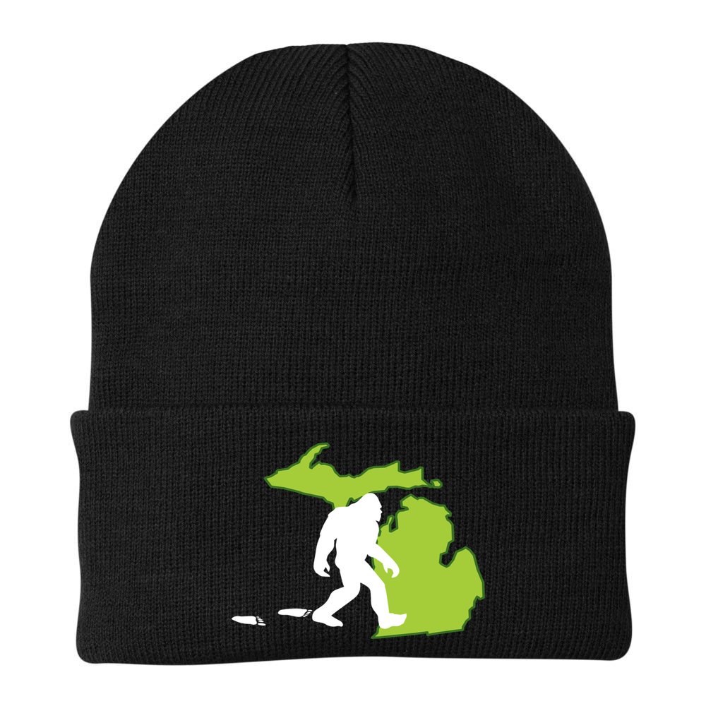 Michigan State Bigfoot Hunter Gift Great Gift Beanie