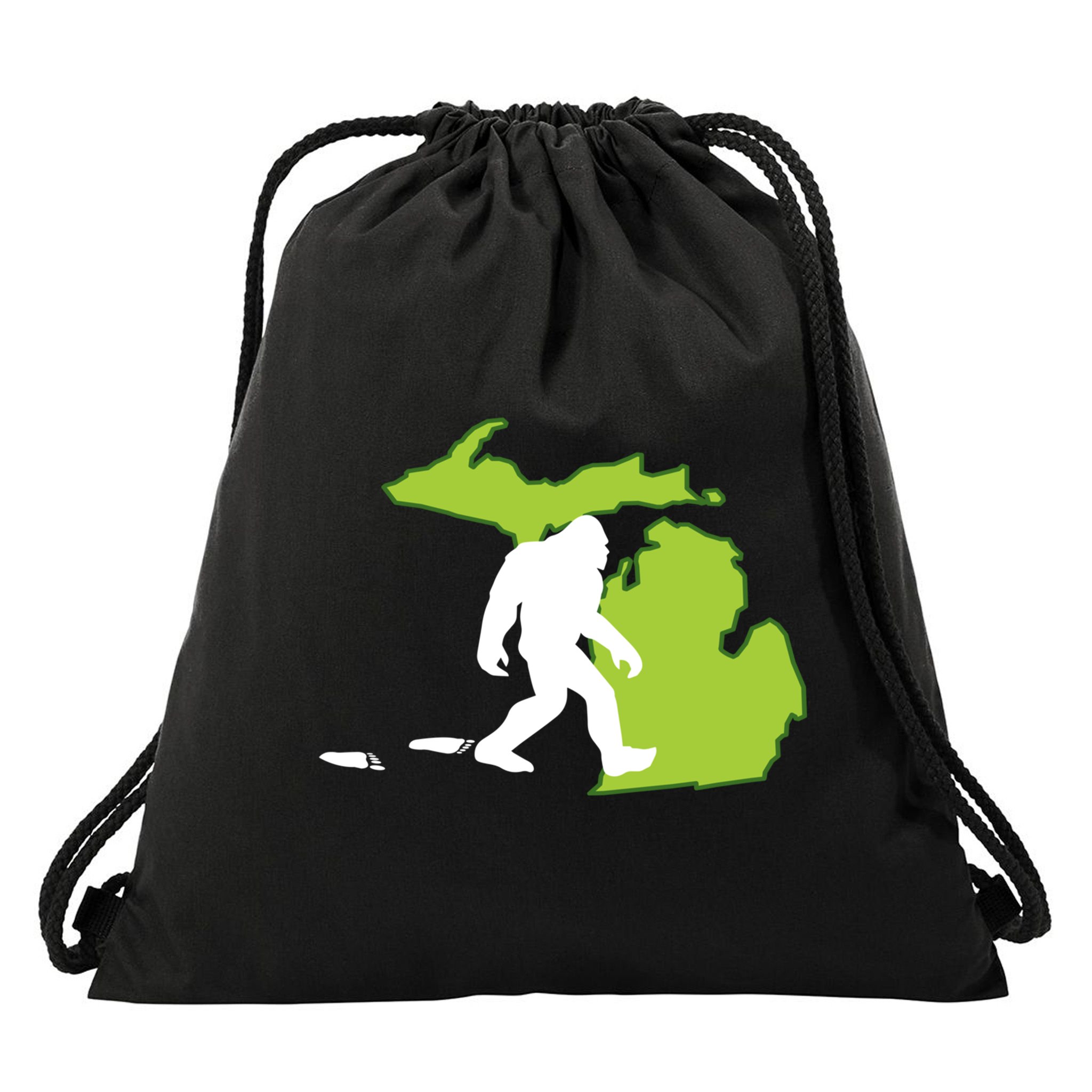 Michigan State Bigfoot Hunter Gift Great Gift Drawstring Bag