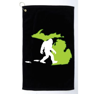 Michigan State Bigfoot Hunter Gift Great Gift Platinum Collection Golf Towel