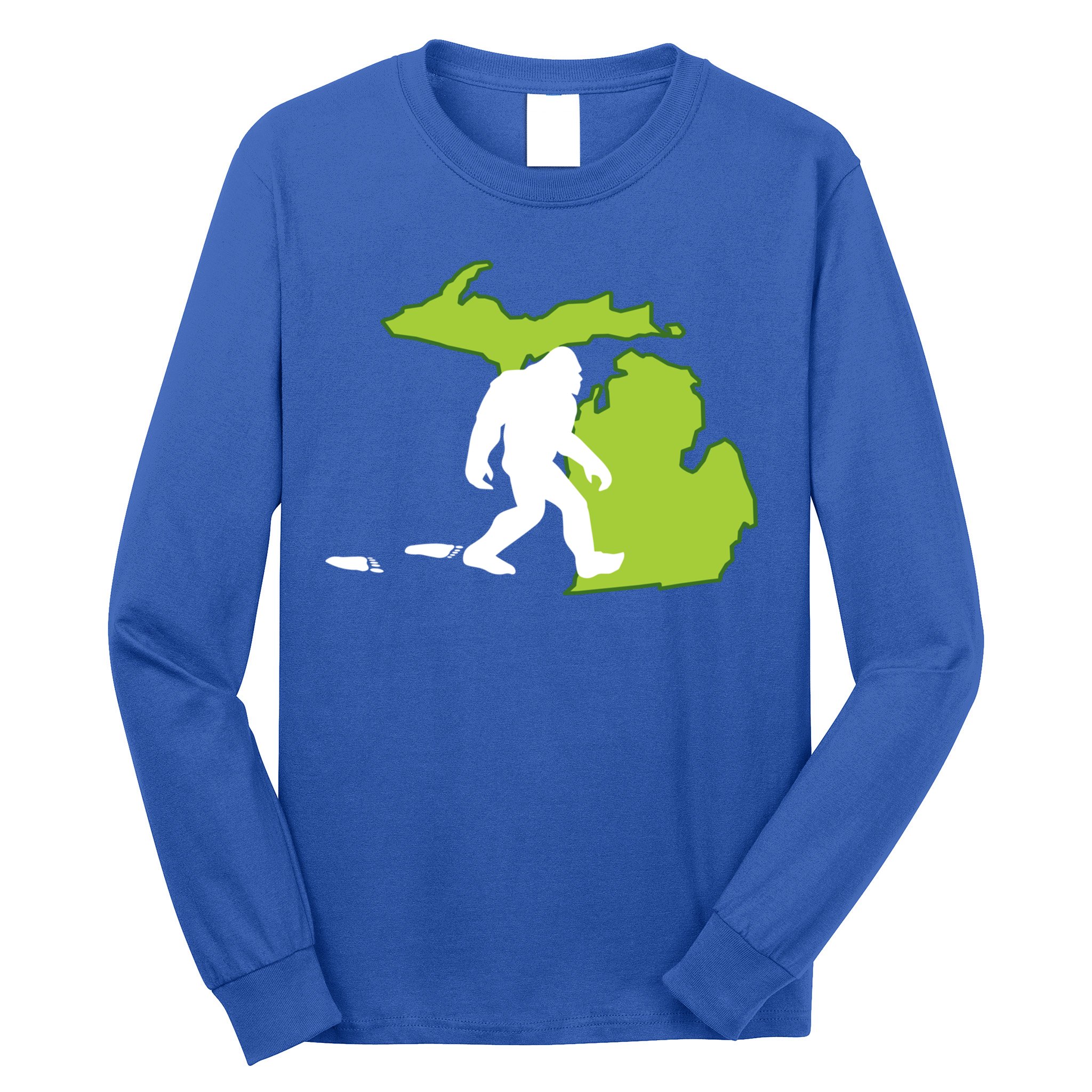 Michigan State Bigfoot Hunter Gift Great Gift Long Sleeve Shirt