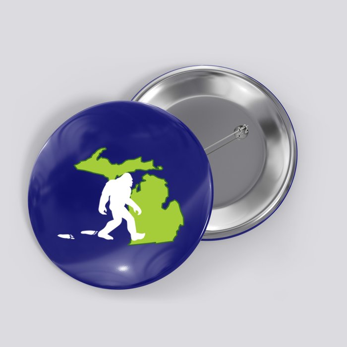 Michigan State Bigfoot Hunter Gift Great Gift Button