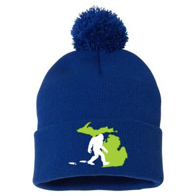 Michigan State Bigfoot Hunter Gift Great Gift Pom Pom 12in Knit Beanie