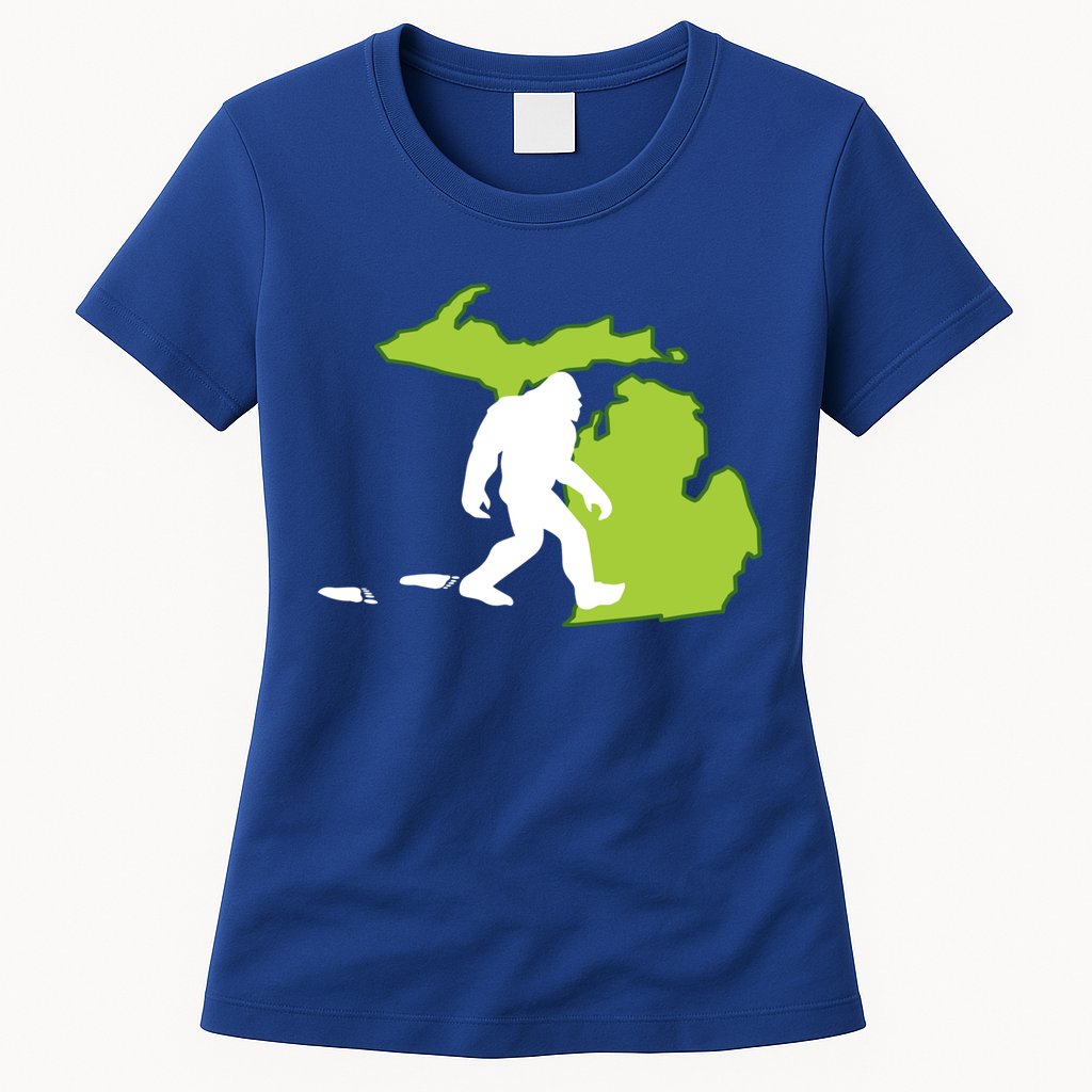 Michigan State Bigfoot Hunter Gift Great Gift Womens T-Shirt