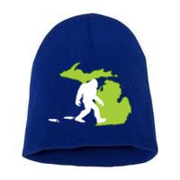 Michigan State Bigfoot Hunter Gift Great Gift Short Acrylic Beanie