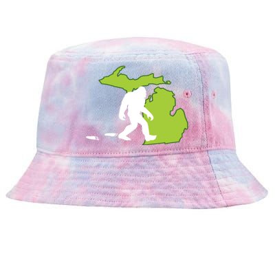 Michigan State Bigfoot Hunter Gift Great Gift Tie-Dyed Bucket Hat