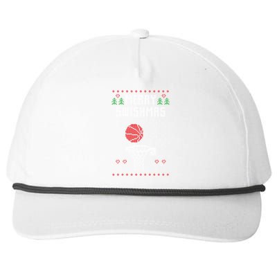 Merry Swishmas Basketball Ugly Christmas Sweaters Great Gift Snapback Five-Panel Rope Hat