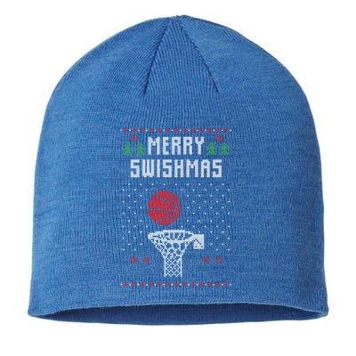 Merry Swishmas Basketball Ugly Christmas Sweaters Great Gift Sustainable Beanie