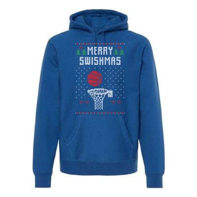 Merry Swishmas Basketball Ugly Christmas Sweaters Great Gift Premium Hoodie