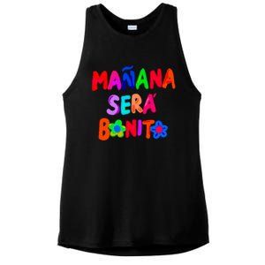 Manana Sera Bonito Funny Saying Ladies PosiCharge Tri-Blend Wicking Tank