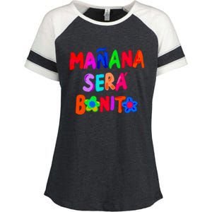 Manana Sera Bonito Funny Saying Enza Ladies Jersey Colorblock Tee