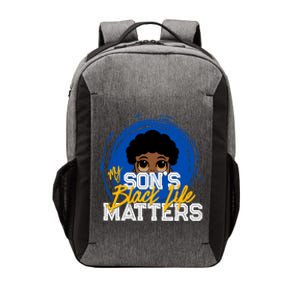 My Son's Black Life Matters Peekaboo African American Parent Funny Gift Vector Backpack