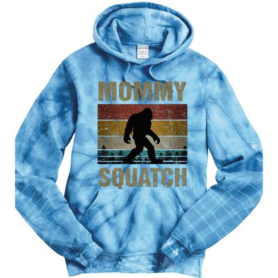 Mommy Squatch Bigfoot Mommy Sasquatch Yeti Family Tie Dye Hoodie