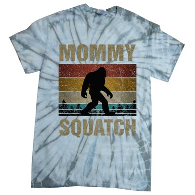 Mommy Squatch Bigfoot Mommy Sasquatch Yeti Family Tie-Dye T-Shirt