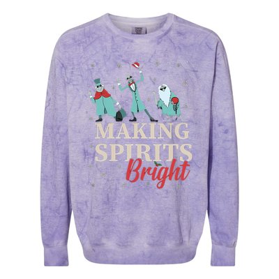 Making Spirits Bright Christmas Haunted Ghosts Colorblast Crewneck Sweatshirt