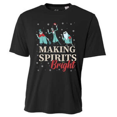 Making Spirits Bright Christmas Haunted Ghosts Cooling Performance Crew T-Shirt