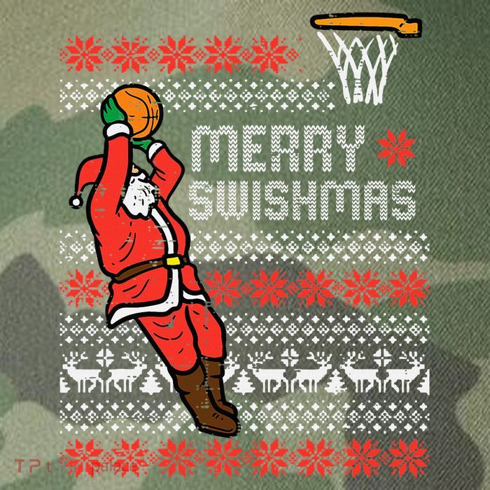 Merry Swishmas Basketball Ugly Christmas Xmas Legacy Tie Dye Trucker Hat