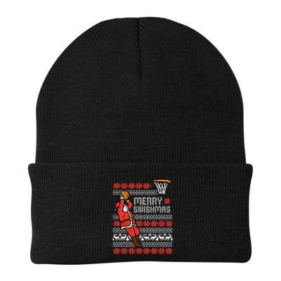Merry Swishmas Basketball Ugly Christmas Xmas Beanie