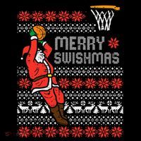 Merry Swishmas Basketball Ugly Christmas Xmas Tank Top