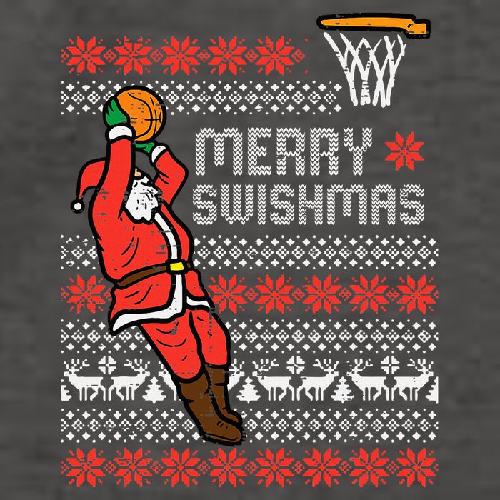 Merry Swishmas Basketball Ugly Christmas Xmas Vector Backpack