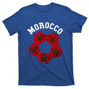 Moroccan Soccer Ball Morocco Moroccan Flag Moroccan Pride Cool Gift T-Shirt