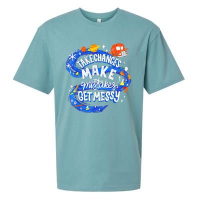 Magic School Bus Take Chances Make Mistakes Get Messy Sueded Cloud Jersey T-Shirt