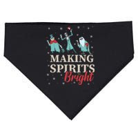 Making Spirits Bright Christmas Haunted Ghosts USA-Made Doggie Bandana