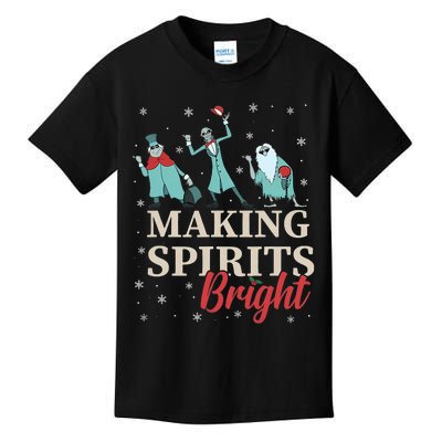 Making Spirits Bright Christmas Haunted Ghosts Kids T-Shirt