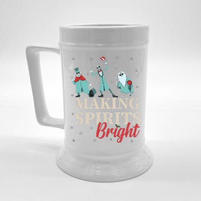 Making Spirits Bright Christmas Haunted Ghosts Beer Stein