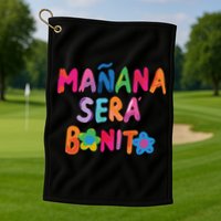 Manana Sera Bonito Colorful Festive Golf Towel