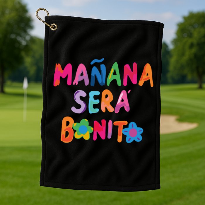 Manana Sera Bonito Colorful Festive Golf Towel