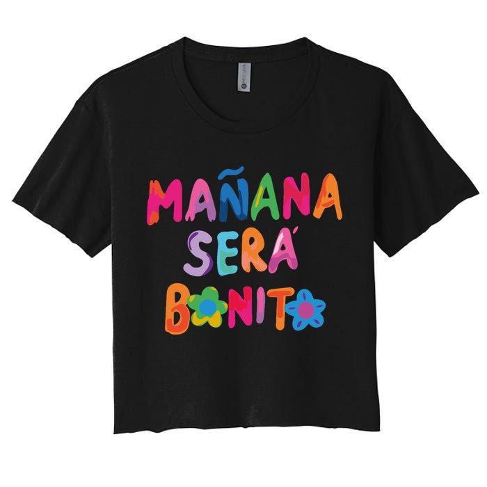 Manana Sera Bonito Colorful Festive Women's Crop Top Tee