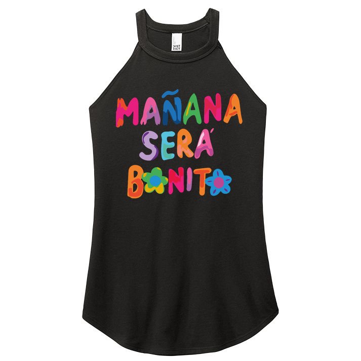 Manana Sera Bonito Colorful Festive Women's Perfect Tri Rocker Tank